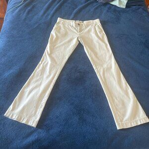 abercrombie beige stretch flare jeans